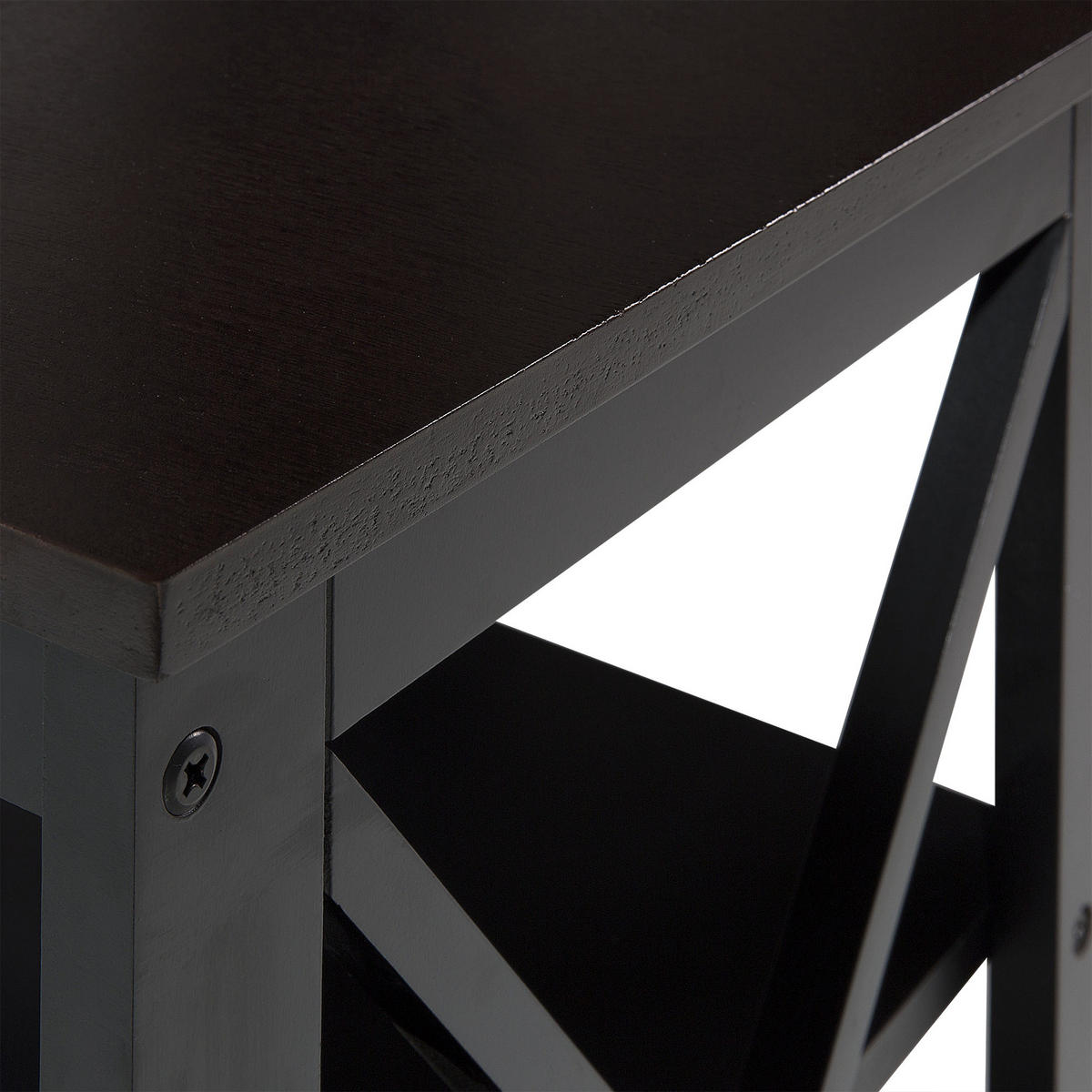 BEISTELLTISCH schwarz quadratisch 40/40 cm Foster - Schwarz, Holzwerkstoff (40/40/60cm) - Beliani
