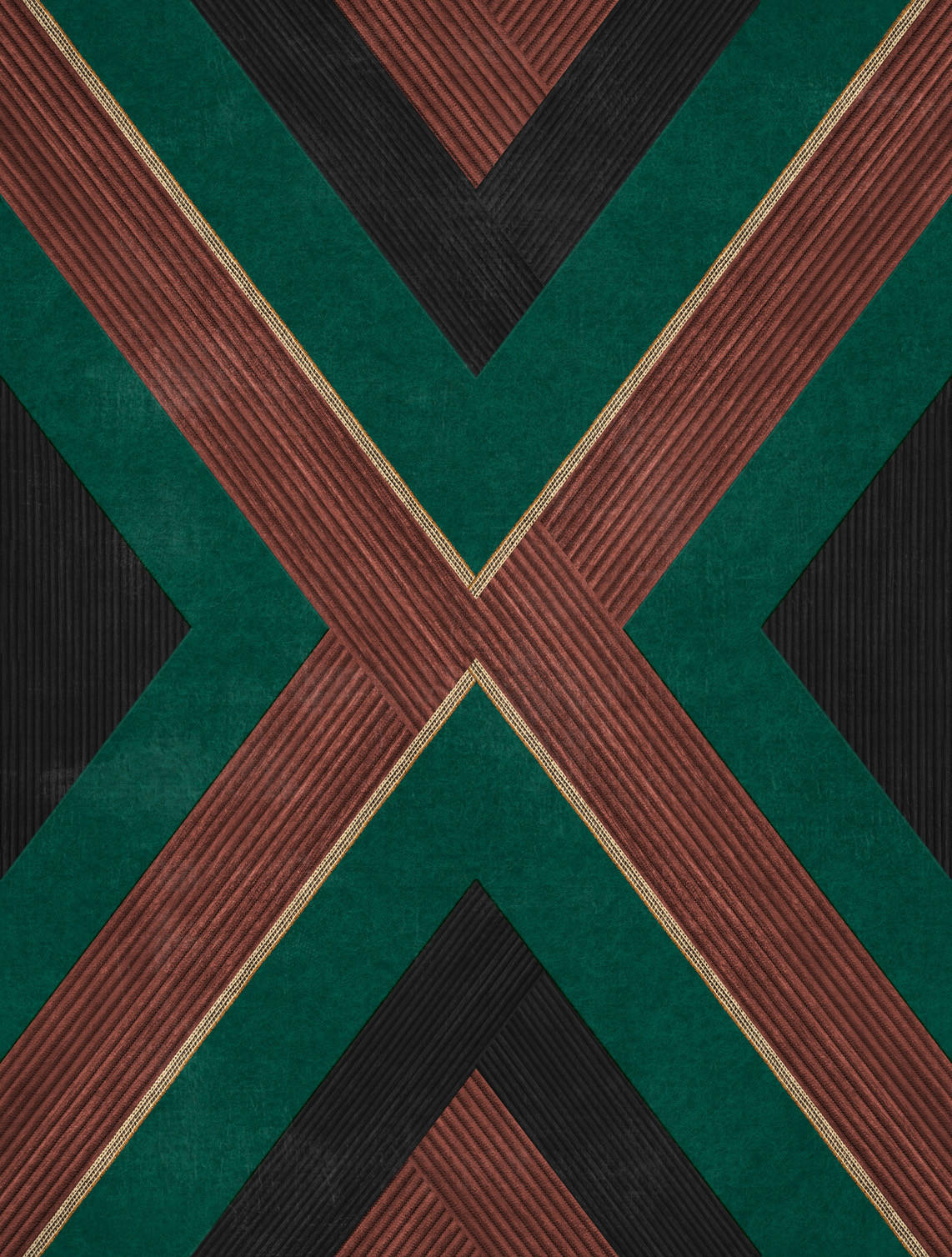 TAPETE geometrisches Motiv 53 cm x 10 m - Braun, Papier (53/1000cm) - Sanders & Sanders