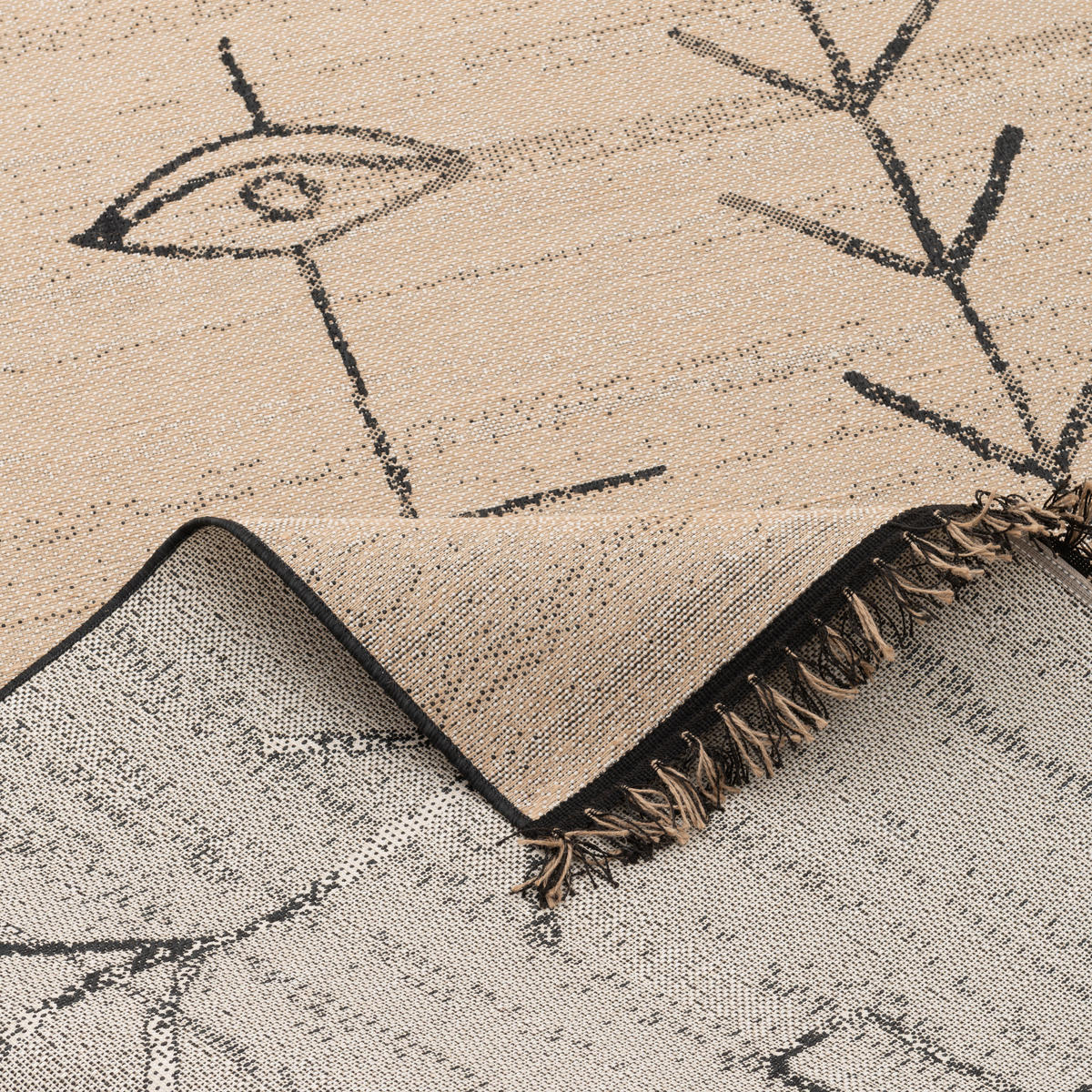 JUTE NATUR ETHNO STYLE TEPPICH ORIGIN - Beige, Textil (160/230cm) - Pergamon