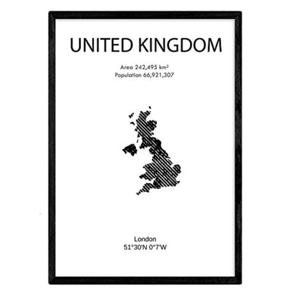 POSTER Länder & Kontinente Uk A3 Rahmenlos - Klar, Papier (29.7/5/42cm) - Nacnic