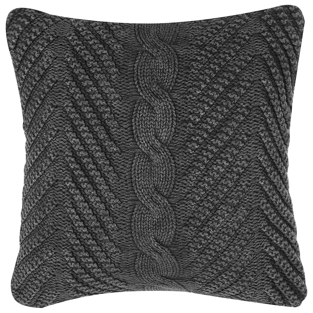 DEKOKISSEN 2er-Set Dunkelblau 45/45 cm Konni - Dunkelblau/Grau, Naturmaterialien/Textil (45/45cm) - Beliani
