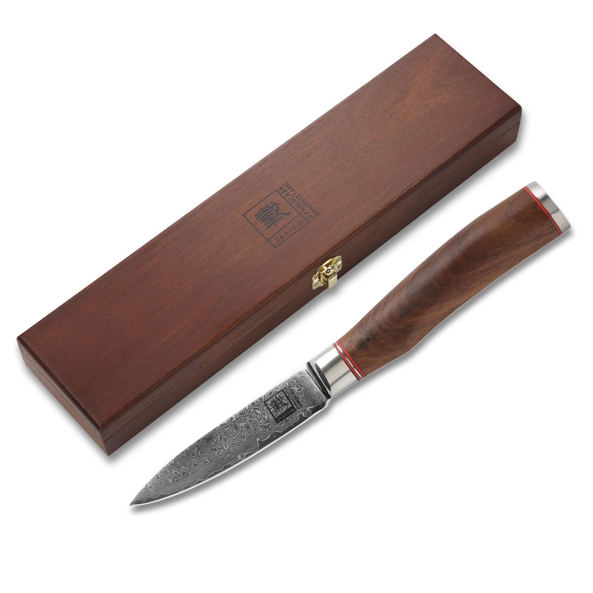 OFFICEMESSER 9,5 cm - Nussbaumfarben, Holz/Metall (20cm) - Zayiko