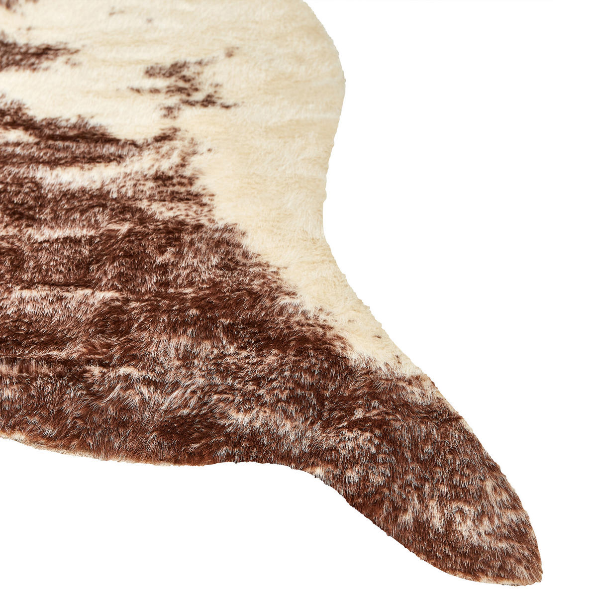 KUHFELL-TEPPICH Zeil 170/130 cm - Beige/Braun, Textil (130/170cm) - Beliani
