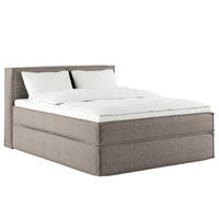 BOXSPRINGBETT mit Kopfteil - Premium - Grau, Textil (160/200cm) - home24