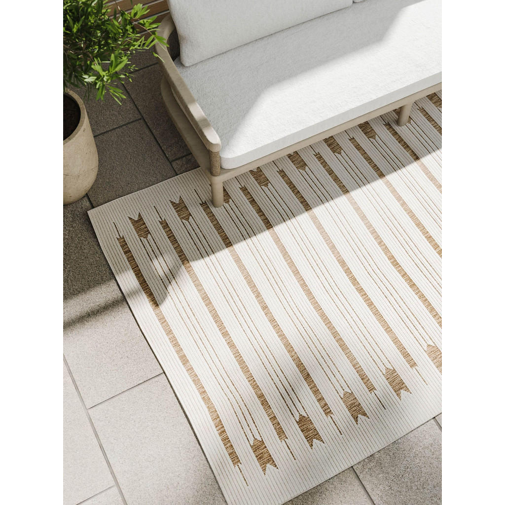 Thumbnail - benuta Outdoorteppich, Creme, Kunststoff, Rechteckig, 80x150 cm, wasserabweisend, Teppiche & Böden, Teppiche, Outdoortep...