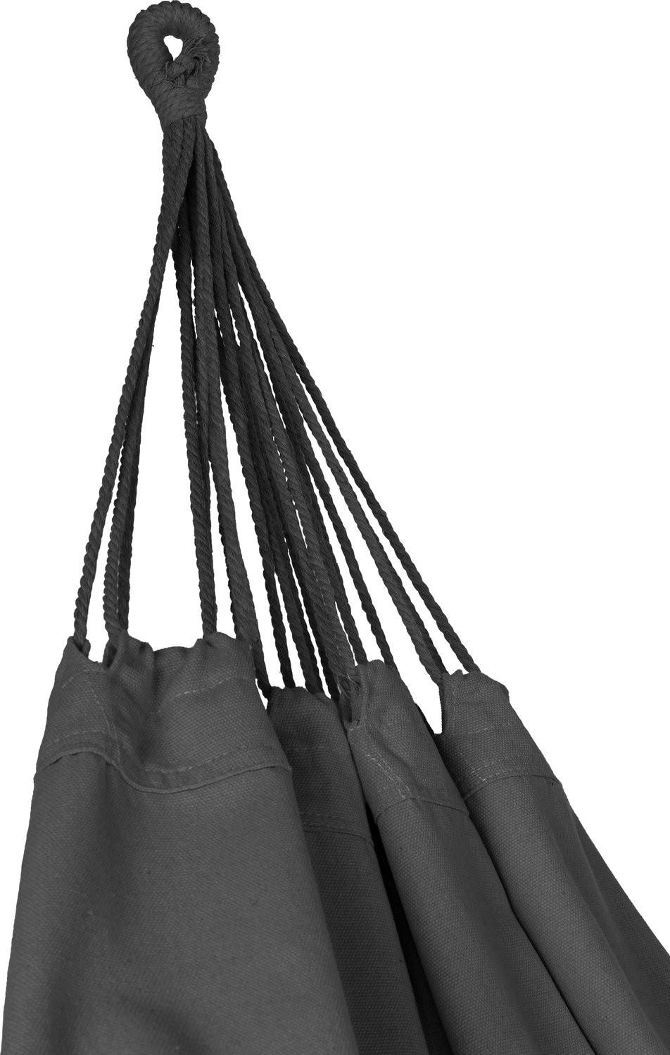HÄNGEMATTE 200/150 cm, bis 200 kg - Dunkelgrau, Textil (150/1/200cm) - Outtec