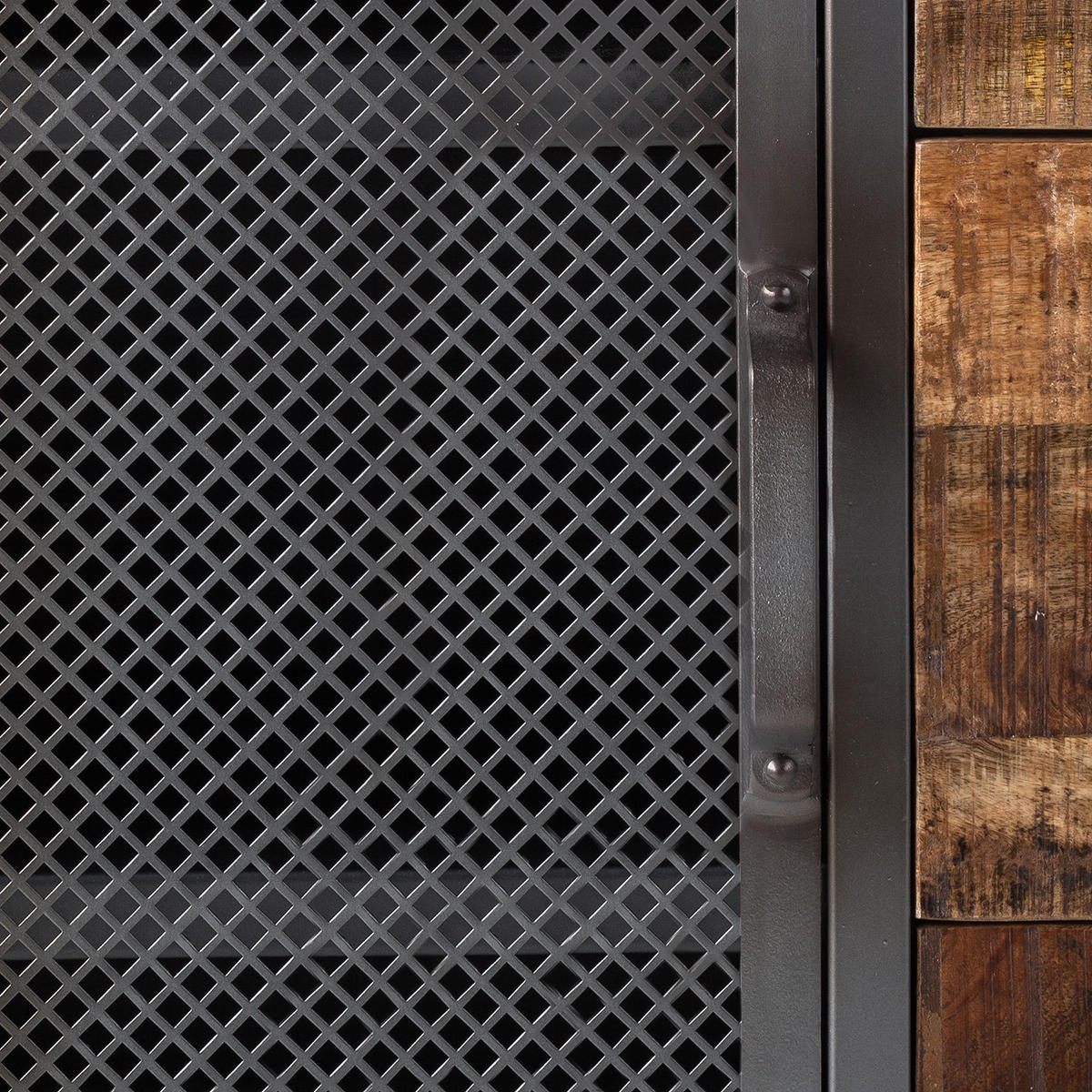 KOMMODE - Mango massiv / Metall - Beige, Holz (88/91/42cm) - home24