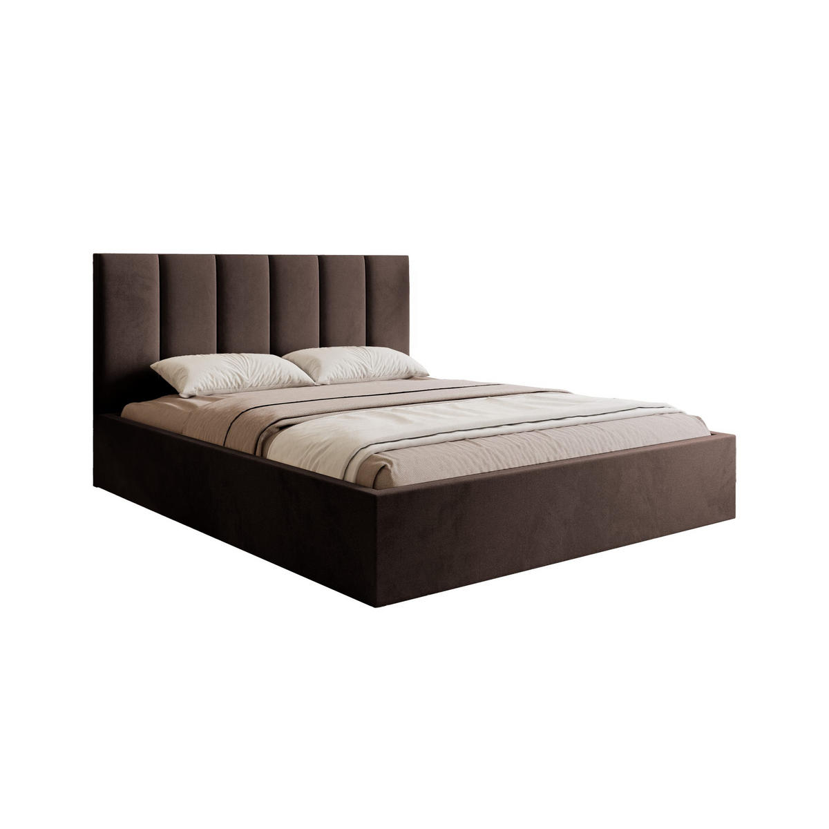 POLSTERBETT Eloria 140x200 cm, Braun - Braun, Textil (140/200cm) - Fedve