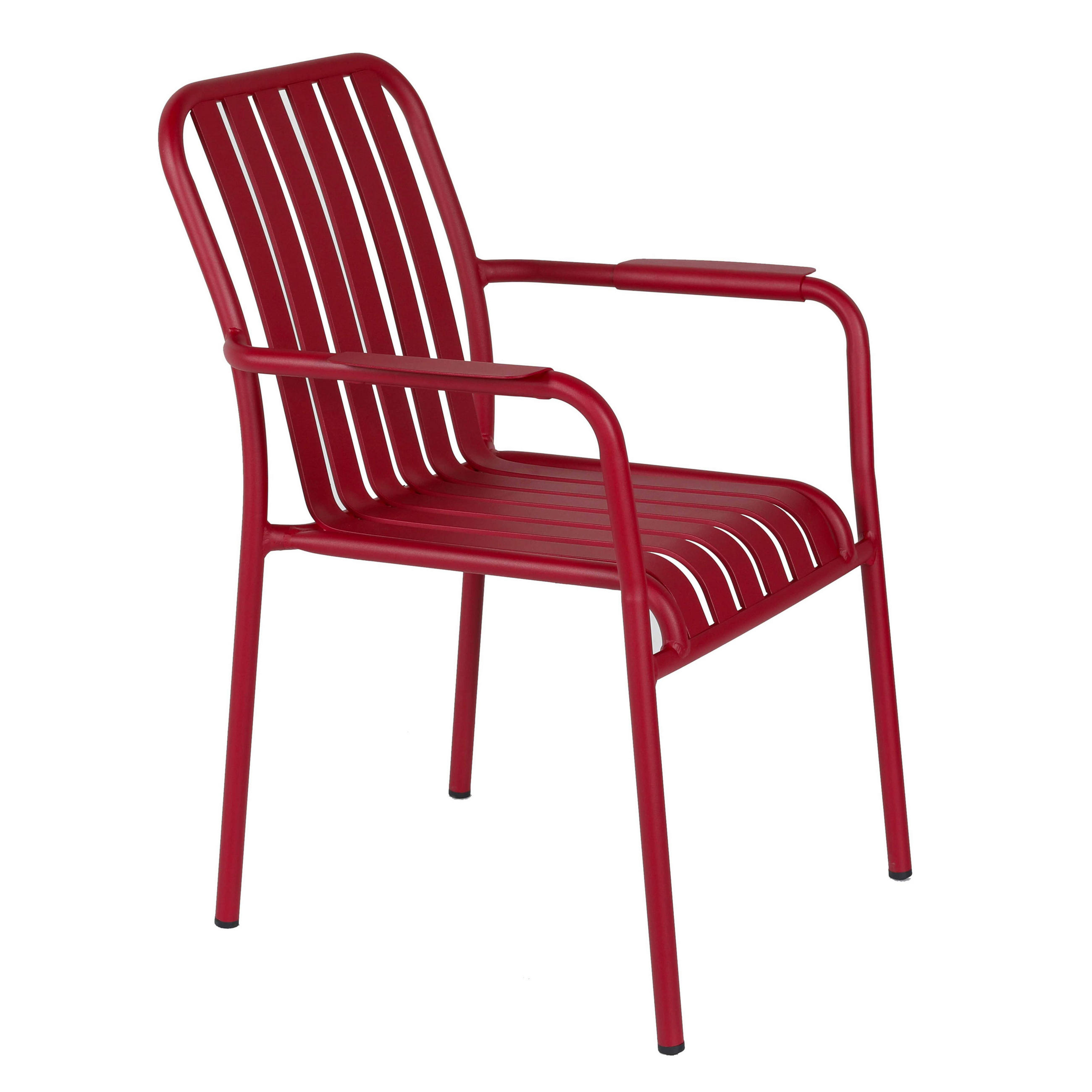 GARTENSTUHL, Rot - Rot, Metall (62/85/61cm) - Oviala