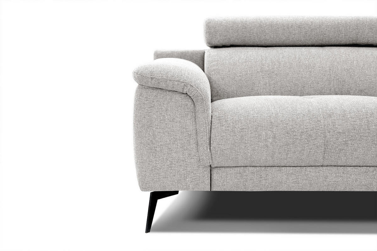 SOFA FIERO 2-Sitzer, hellgrau - Hellgrau/Schwarz, Holzwerkstoff/Textil (170/82/103cm) - Courtois Laville