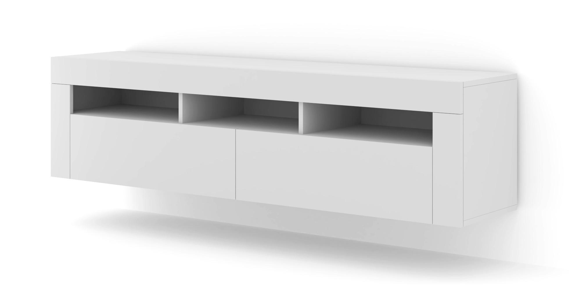 TV LOWBOARD Weiß 160/43/35 - Weiß, Holzwerkstoff (160/43/35cm) - RAUMHIRSCH FURNITURE