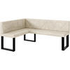 ECKBANK ERIC_U - Creme, Textil (128/168cm) - Meblini