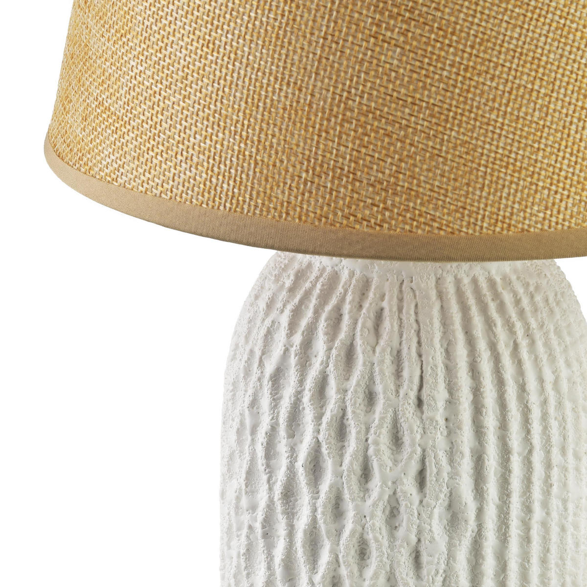 TISCHLAMPE Leti Grau 10.5/20/28.5 cm Keramik - Weiß, Keramik (10.5/20/28.5cm) - Mondex