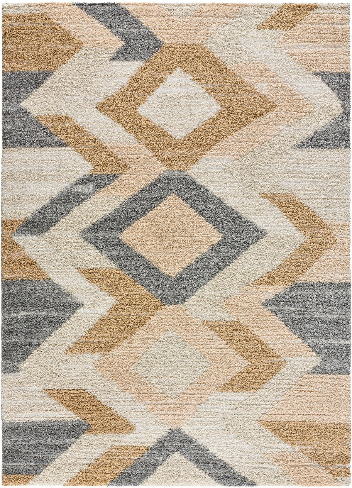 HOCHFLORTEPPICH Beige Enya 80/150 cm - Beige/Multicolor, Naturmaterialien/Textil (80/150cm) - Atticgo