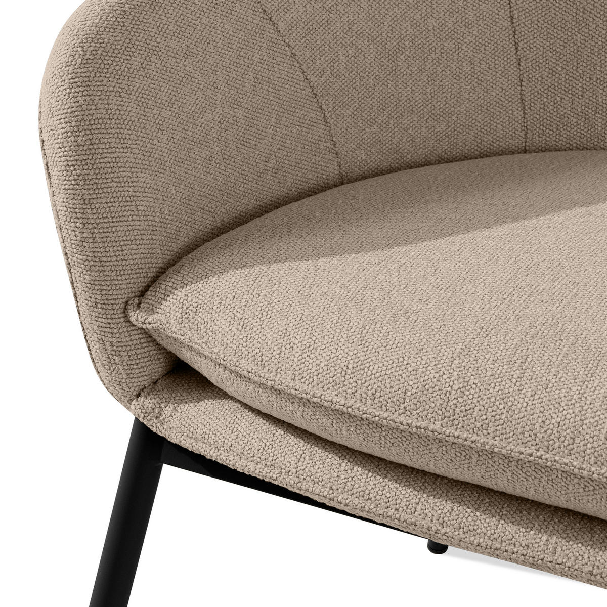 GARTENSOFA SOLIS - Hellbraun, Textil/Metall (118/76/66cm) - KONSIMO®