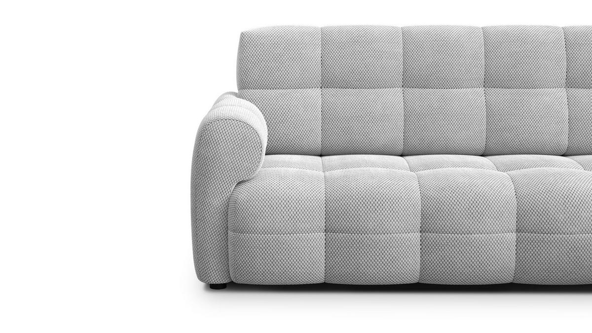 ECKSOFA MELLOW 4-Sitzer, hellgrau - Hellgrau/Schwarz, Holz/Textil (262/156cm) - Courtois Laville