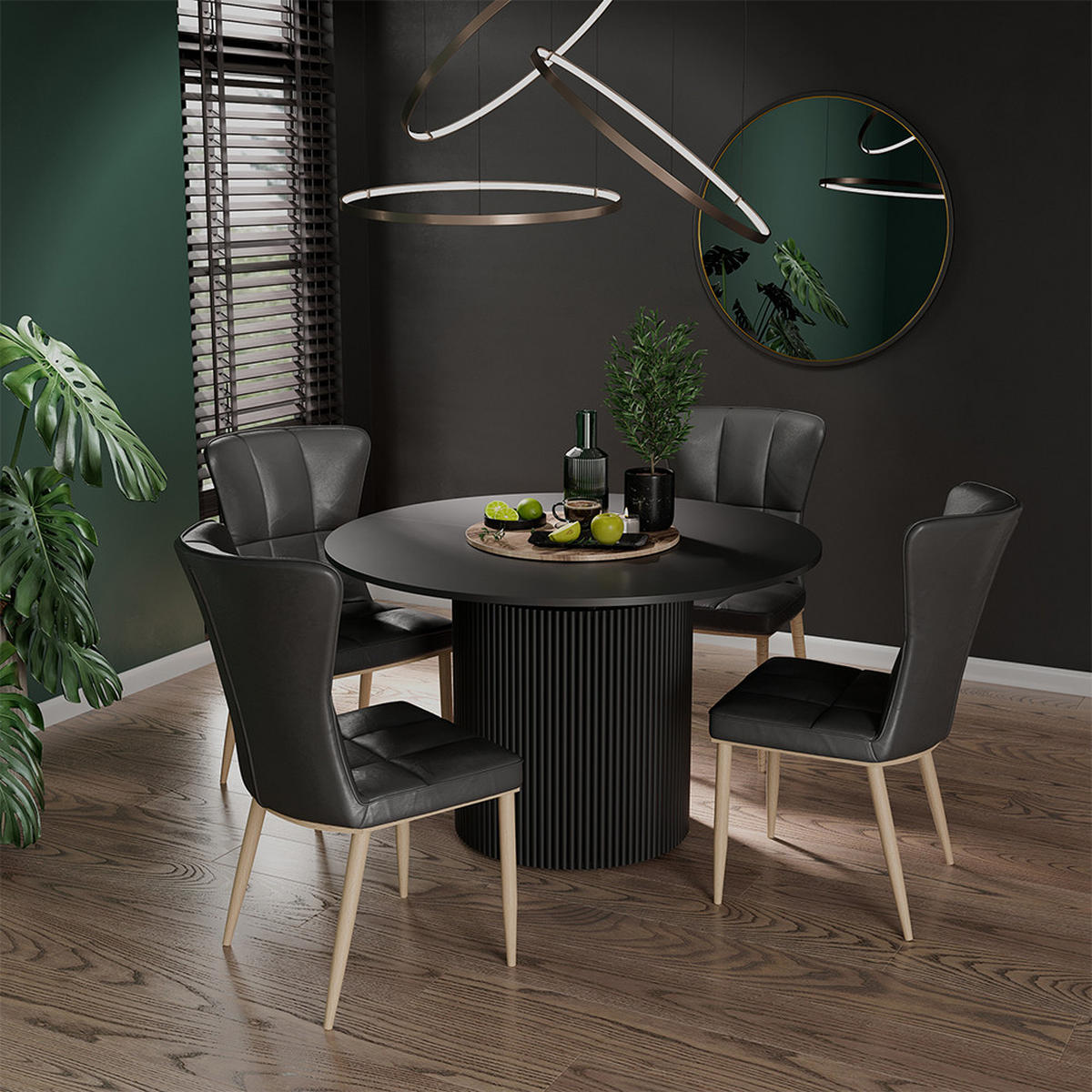 JÍDELNÍ STŮL Calero Černá - černá, kompozitní dřevo (60/120/76cm) - Vicco