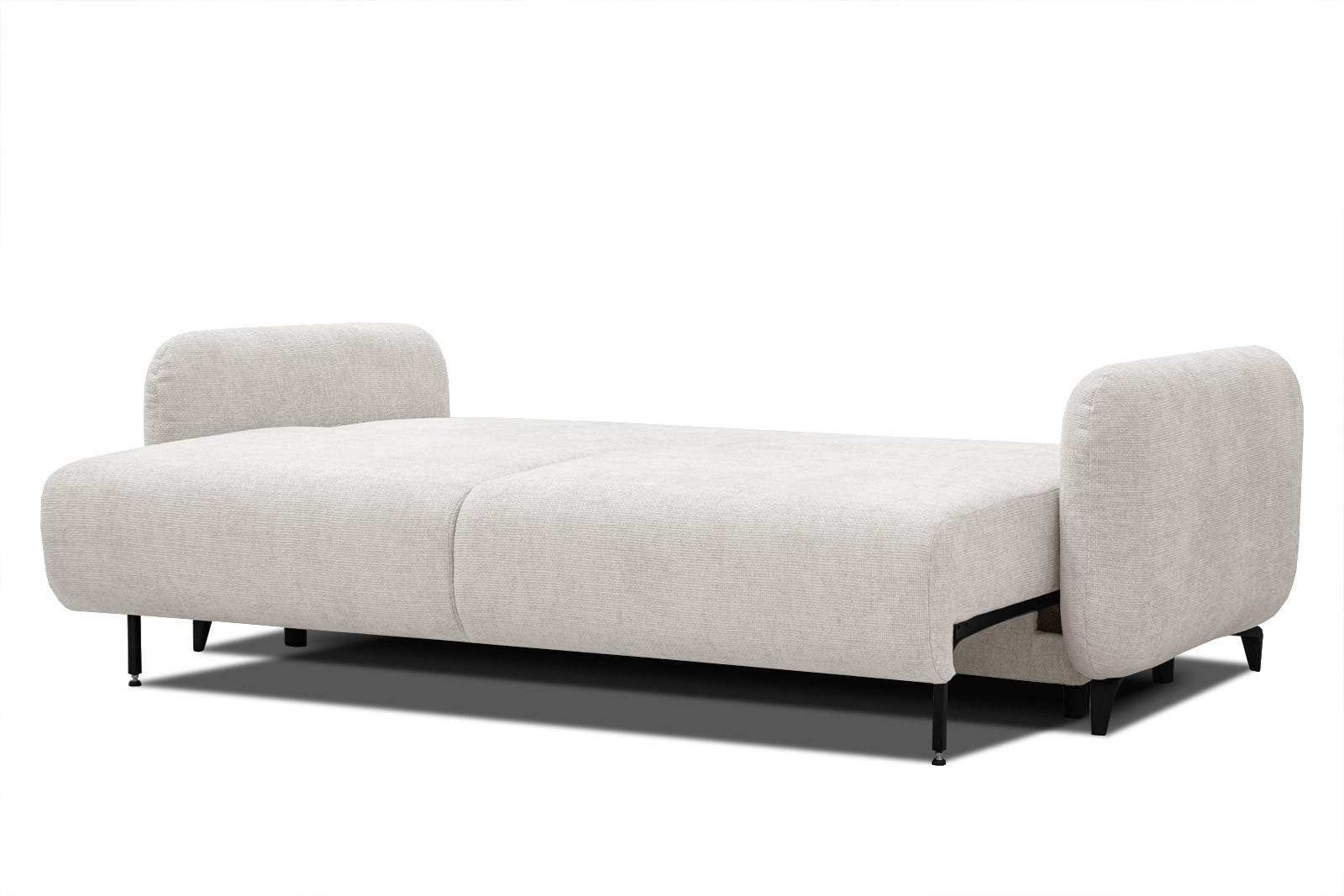 SOFA DRAKE 3-Sitzer mit Schlaffunktion, ecru - Ecru/Braun, Holz/Textil (232/90/107cm) - Courtois Laville