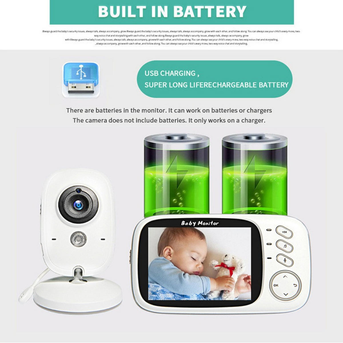 BABYPHONE, EU-Stecker, Weiß - Weiß, Kunststoff - Authentics