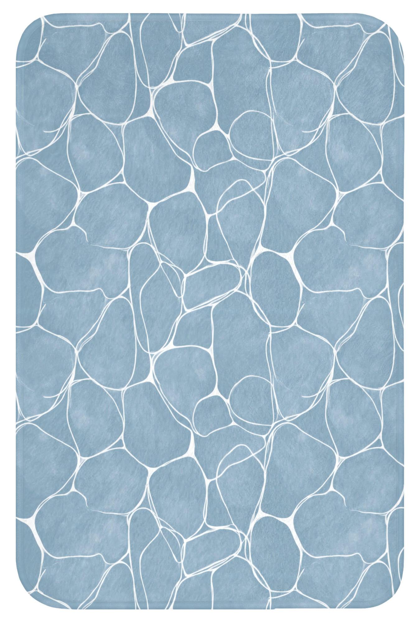 WC PŘEDLOŽKA Organic - vzor - modrá 40x60 cm - světle modrá, textil/plast (40/1cm) - OnlyWow