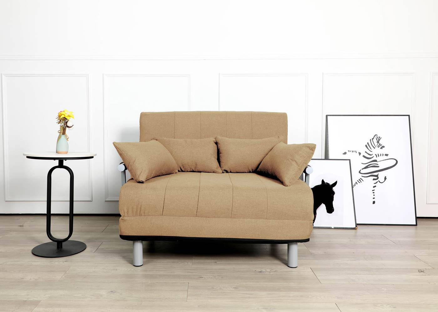 SCHLAFSESSEL Cremeweiß - Weiß, Textil (105/80/186cm) - MCW