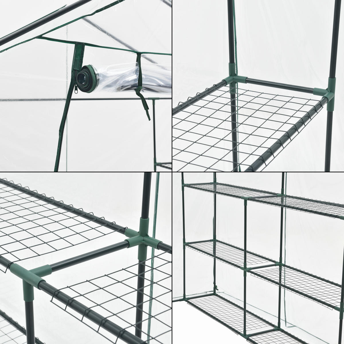 GEWÄCHSHAUS Grünau - Transparent, Kunststoff (200/220/200cm) - [en.casa]