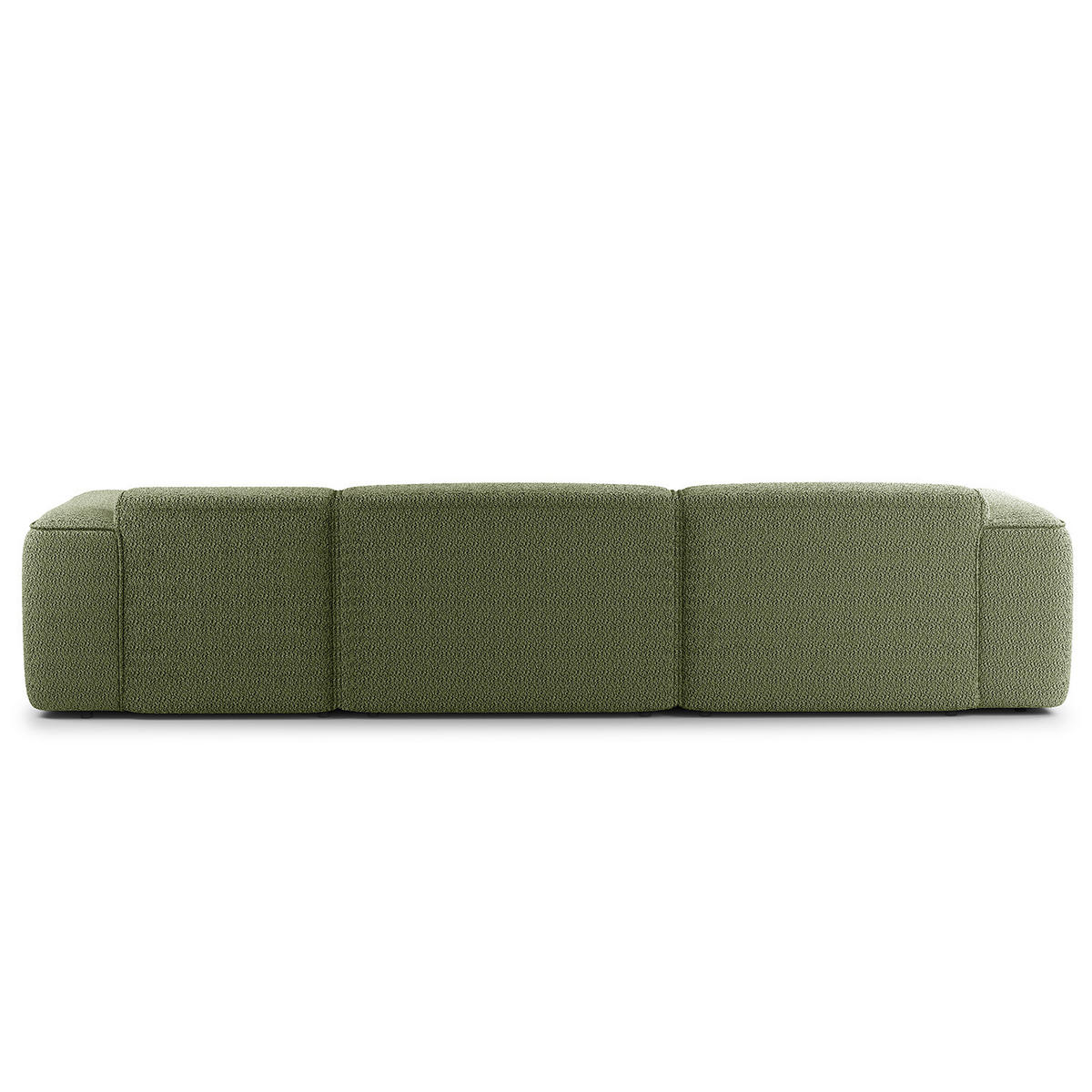 3-SITZER ECKSOFA mit Longchair - Schwarz/Grün, Kunststoff/Textil (317/173cm) - home24