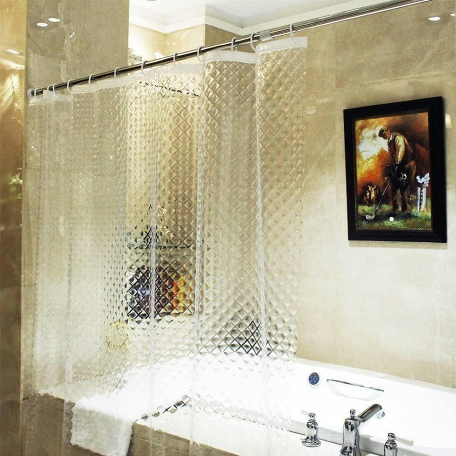 DUSCHVORHANG 3D Rhombus Transparent 240 x 200 cm - Transparent, Kunststoff (200/240cm)