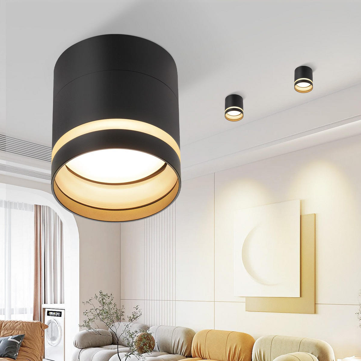 AUFBAUSTRAHLER Adams II 8.5/8.5/9.5cm - Schwarz, Metall (8.5/8.5/9.5cm) - Nettlife