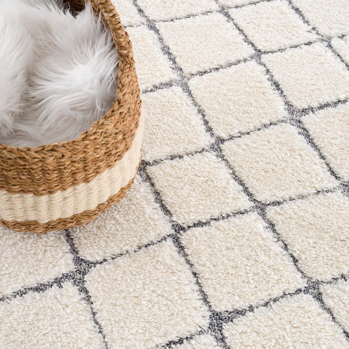 HOCHFLOR-TEPPICH Focus 4499 Creme 200 cm Rund - Creme, Textil (200/200cm) - carpet city
