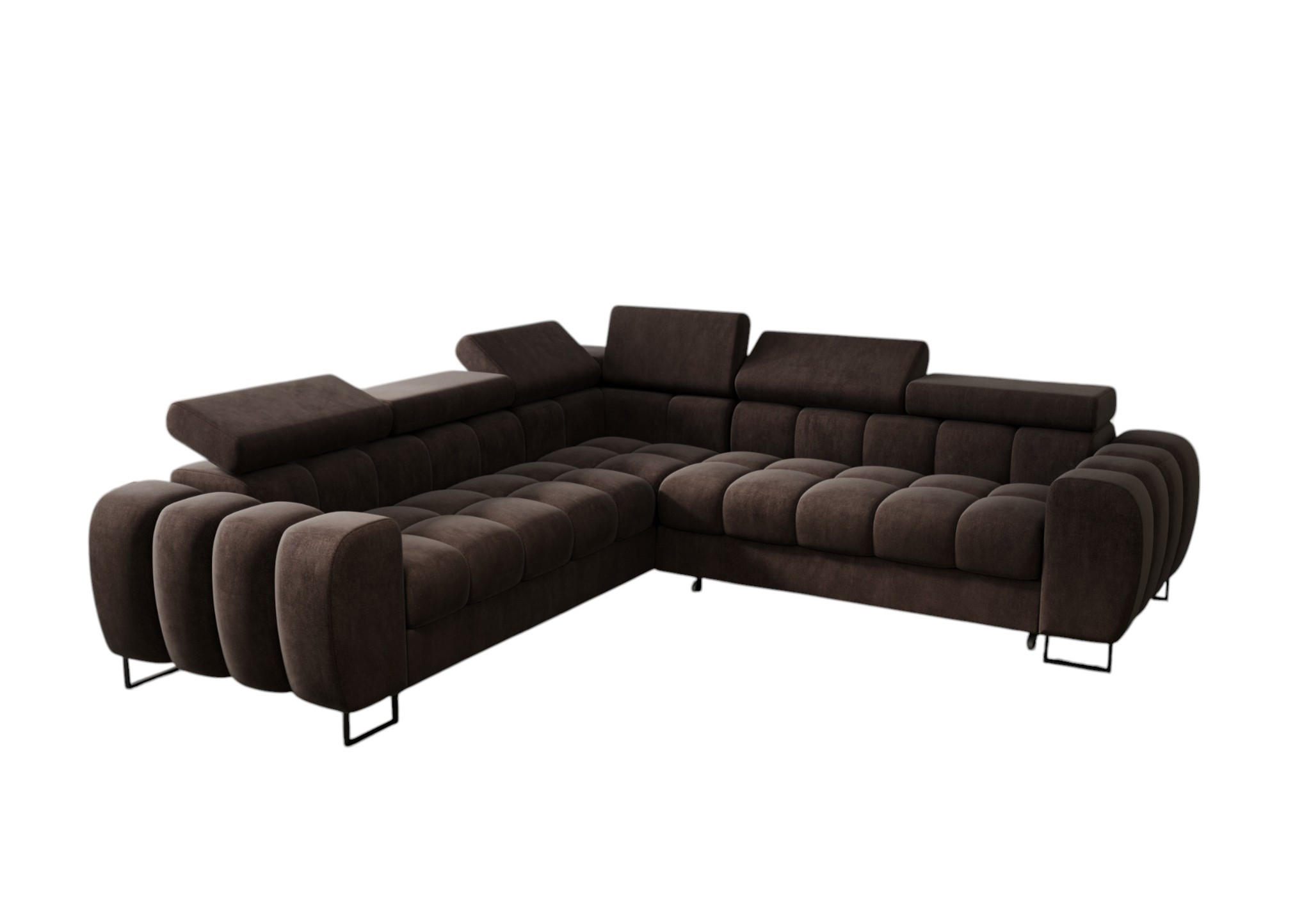 ECKSOFA Bastien Mit Schlaffunktion - Braun, Holzwerkstoff/Textil (260/260cm) - Fun Möbel