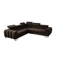 ECKSOFA Bastien Mit Schlaffunktion - Braun, Holzwerkstoff/Textil (260/260cm) - Fun Möbel