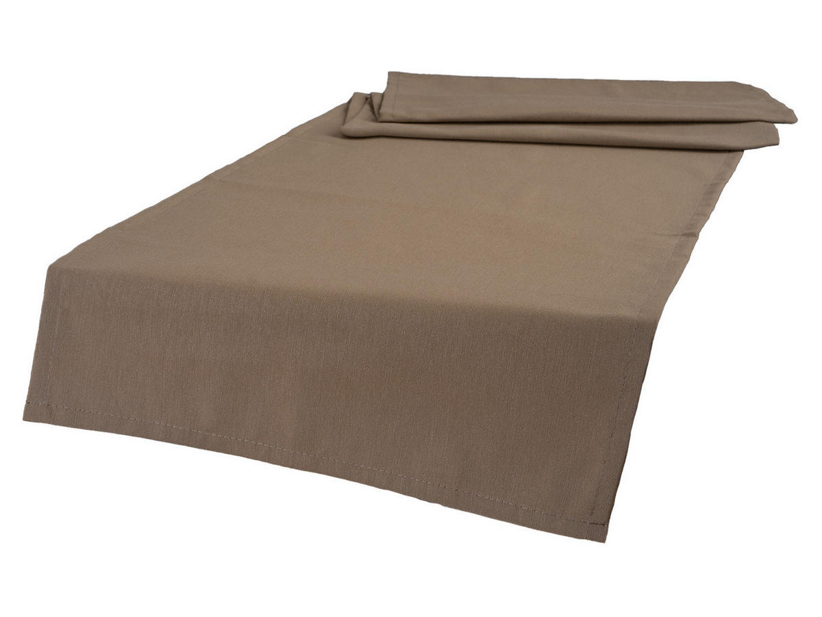 TISCHLÄUFER Wunschton deep-taupe 40/130 cm - Braun, Textil (40/130cm) - beties Heimtextil