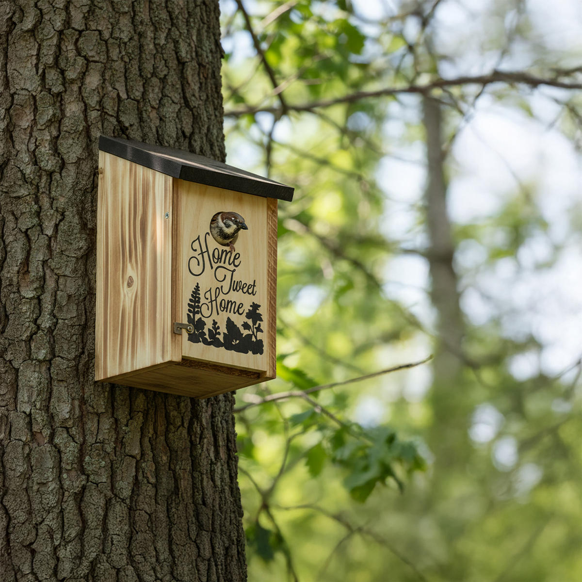 NISTKASTEN - Naturfarben, Holz/Metall (12/22/15cm) - Relaxdays