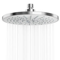 REGENDUSCHE 23 cm Chrom/Weiß Wassersparend - Silberfarben, Kunststoff (23/12.7/23cm)