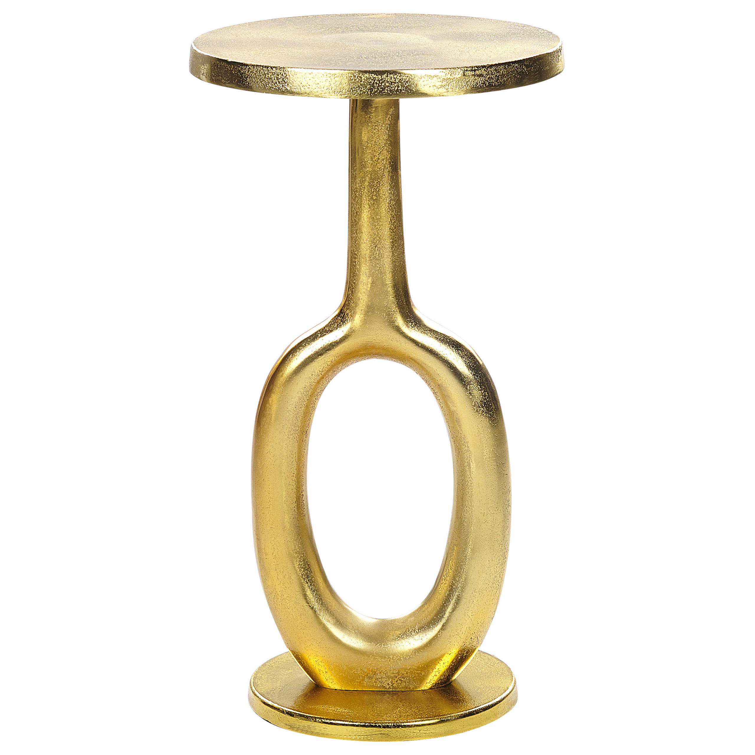BEISTELLTISCH Aluminium gold rund 29 cm Apiti - Goldfarben, Metall (29/29/55cm) - Beliani