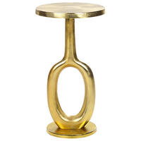 BEISTELLTISCH Aluminium gold rund 29 cm Apiti - Goldfarben, Metall (29/29/55cm) - Beliani