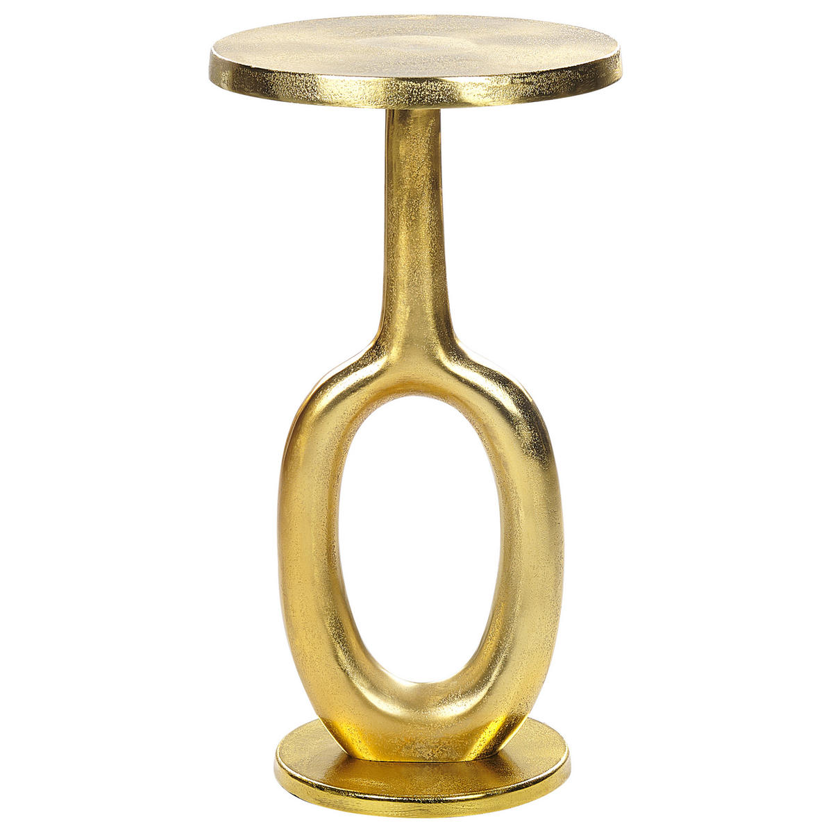 BEISTELLTISCH Aluminium gold rund 29 cm Apiti - Goldfarben, Metall (29/29/55cm) - Beliani