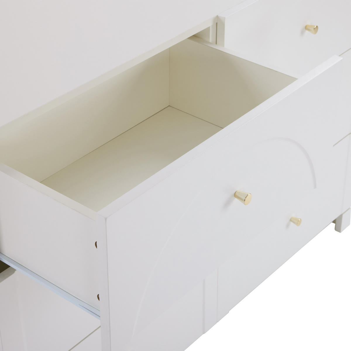 KOMMODE DE-37863 mit 6 Schubladen Weiß - Weiß, Holzwerkstoff (120/82/40cm) - ComfortXL