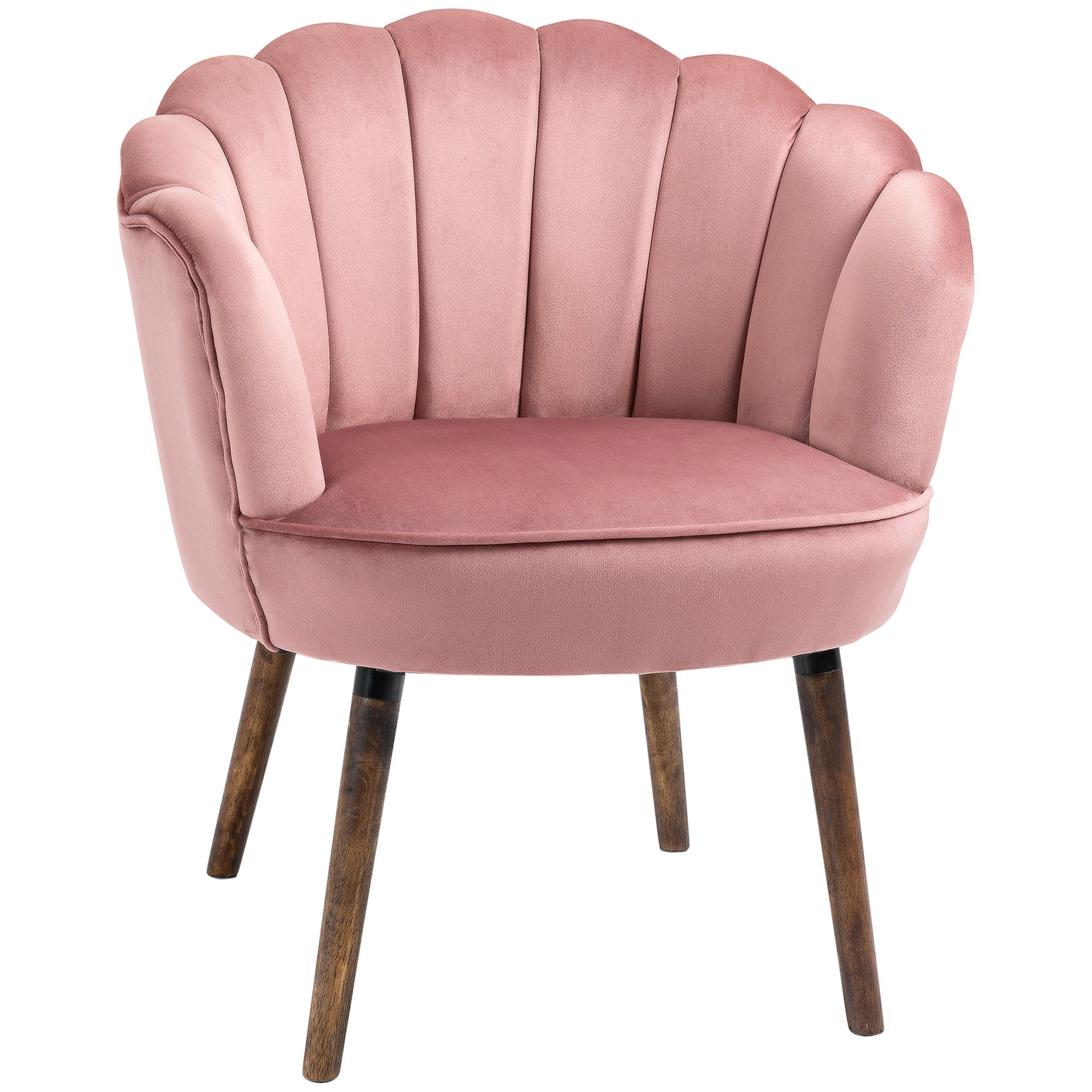 ESSZIMMERSTUHL Küchenstuhl, Polyester, Gummiholz, Rosa - Rosa, Kunststoff (66/78.5/66cm) - HOMCOM