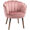 ESSZIMMERSTUHL Küchenstuhl, Polyester, Gummiholz, Rosa - Rosa, Kunststoff (66/78.5/66cm) - HOMCOM