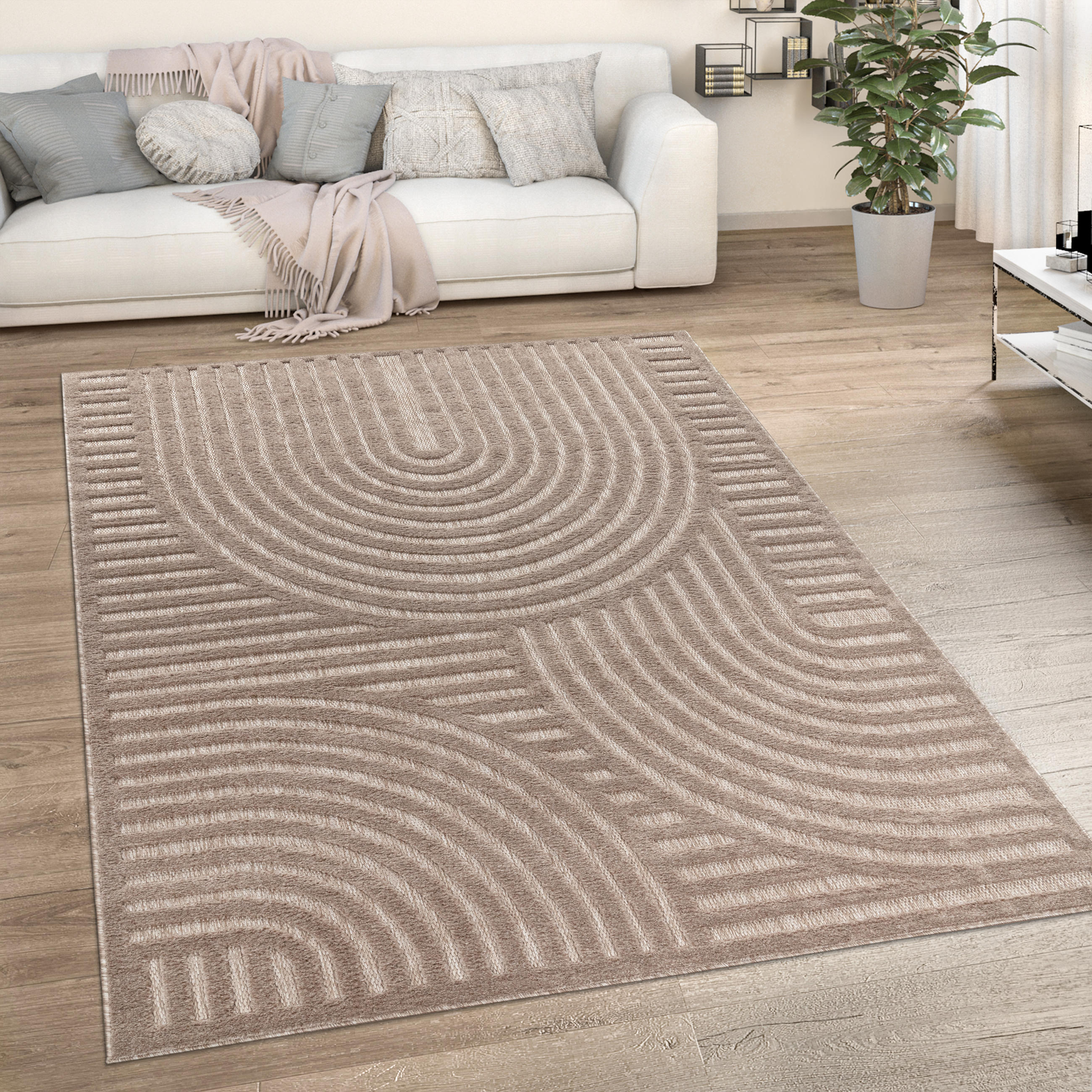 OUTDOORTEPPICH 60/100 cm Livorno 674 - Beige, Textil (60/100cm) - Paco Home