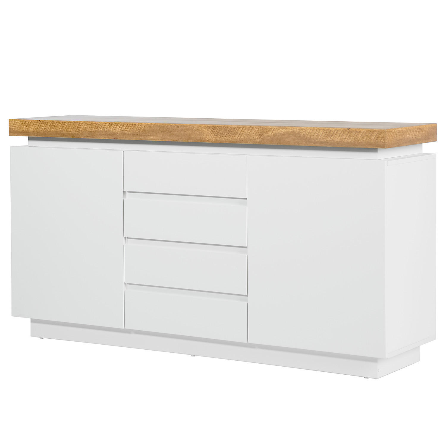 SIDEBOARD mit Beleuchtung - Weiß, Holzwerkstoff (150/80/40cm) - home24