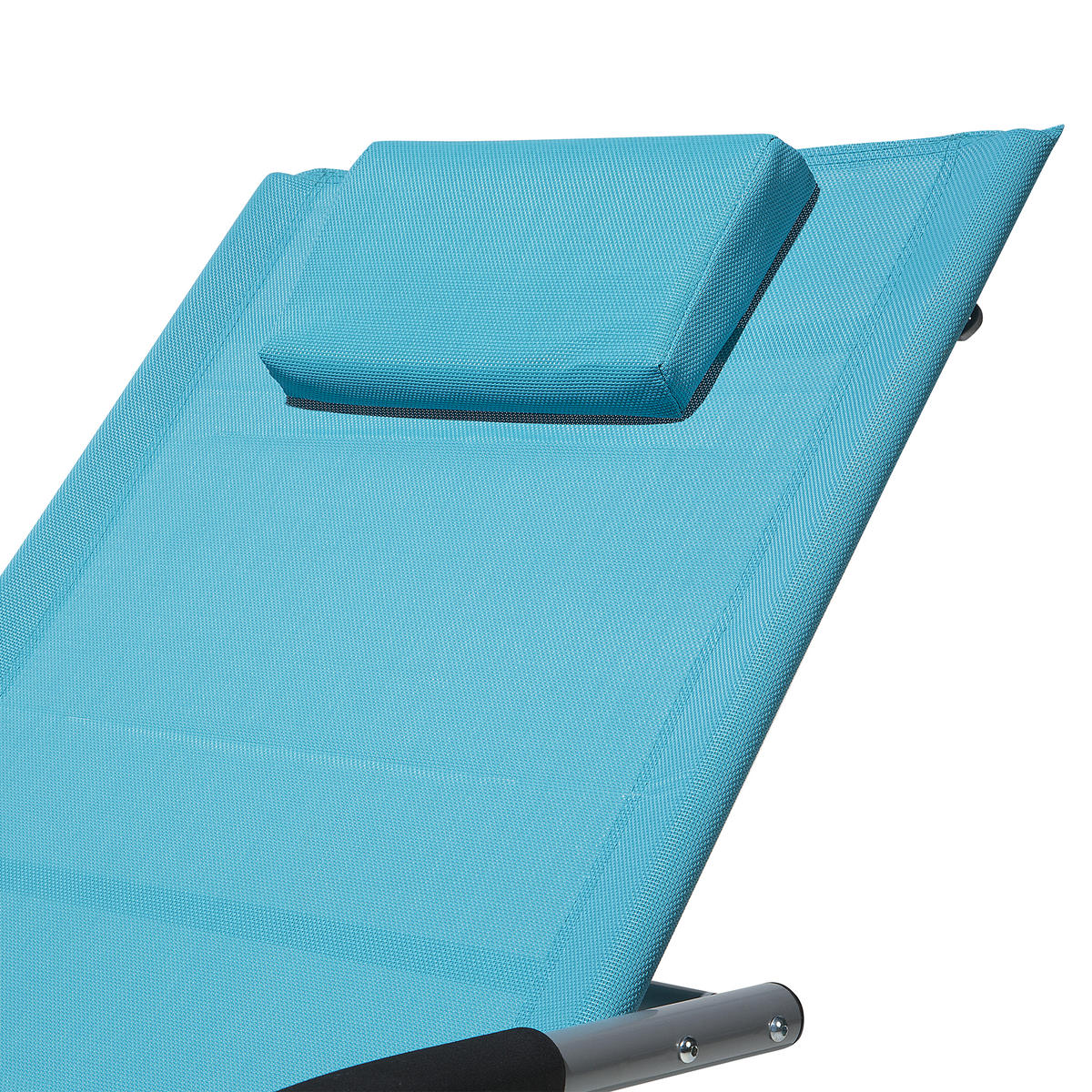 GARTENLIEGE Schaukelfunktion Blau Carano - Blau, Metall (63/84/149cm) - Beliani