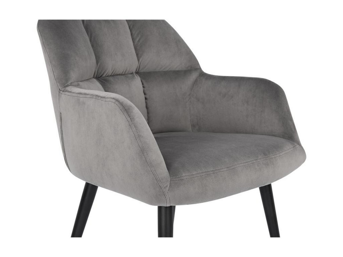 STUHL 6er-Set - Samt & Metall - Grau - PEGA - Grau, Textil (62/78/58.5cm) - Pascal Morabito