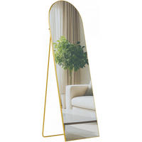 STANDSPIEGEL oval 50/3/150 cm Glas Gold Glanz - Goldfarben, Glas (50/150/3cm) - CLP