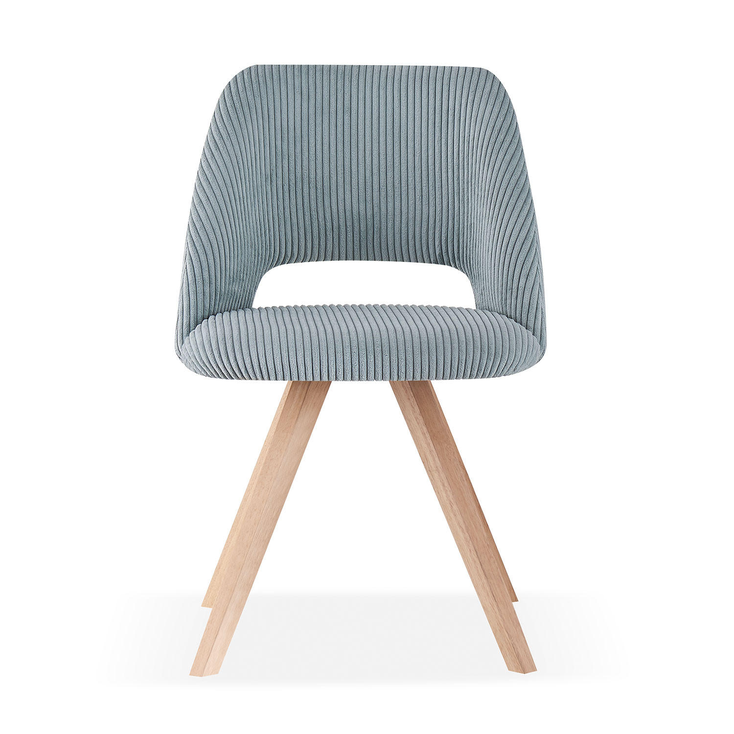 STUHL MARY Blau 2 Stück - Blau, Eichenholz/Textil (53/81/59cm) - B&D Home