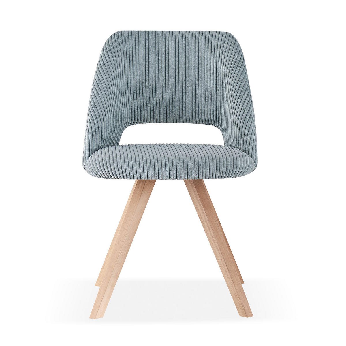 STUHL MARY Blau 2 Stück - Blau, Eichenholz/Textil (53/81/59cm) - B&D Home