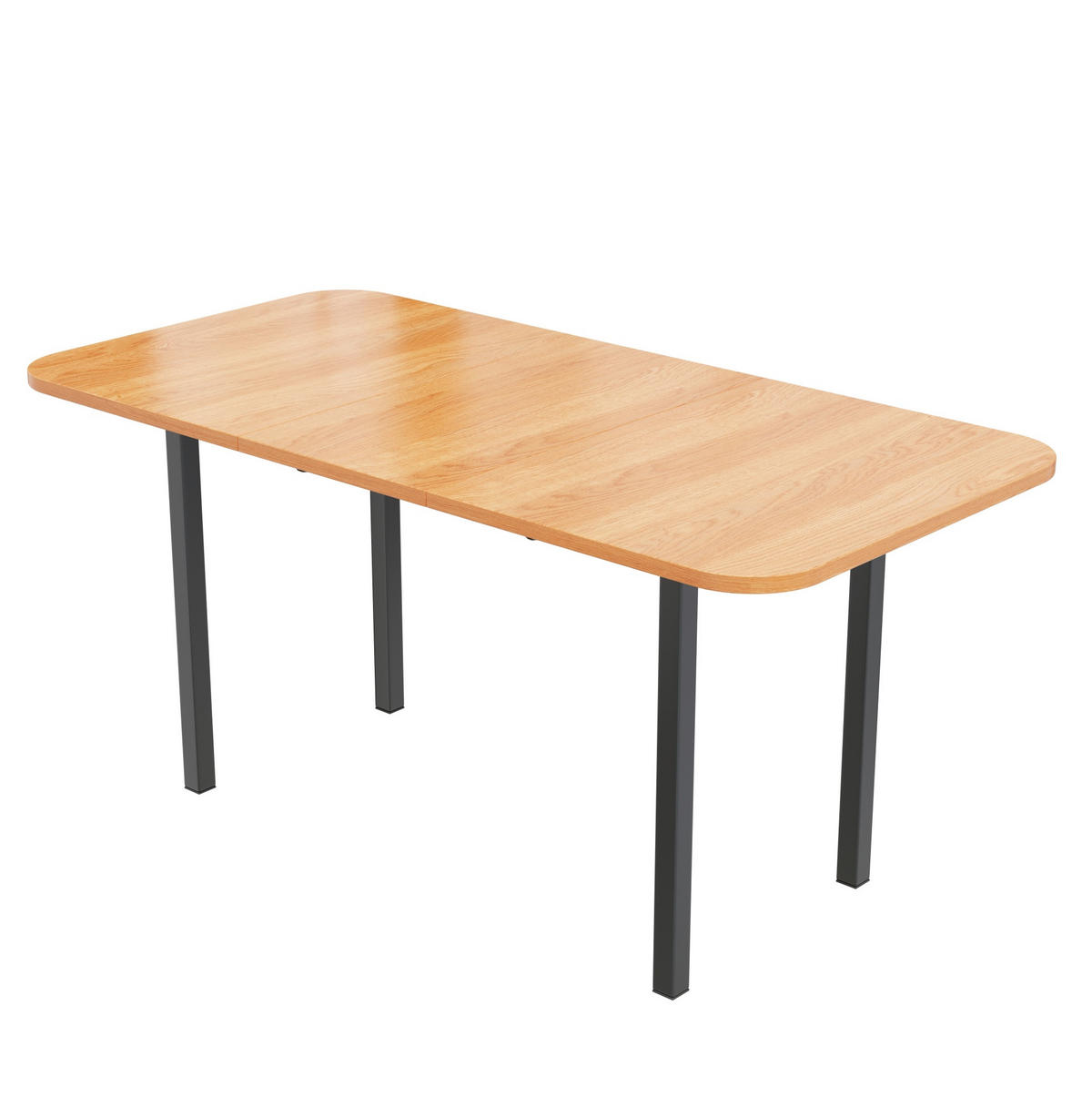 JEDÁLENSKÝ stôl 120/160 cm, MDF, americký biely dub, rozkladací - farba duba, kompozitné drevo (160/80/75cm) - BEAOK