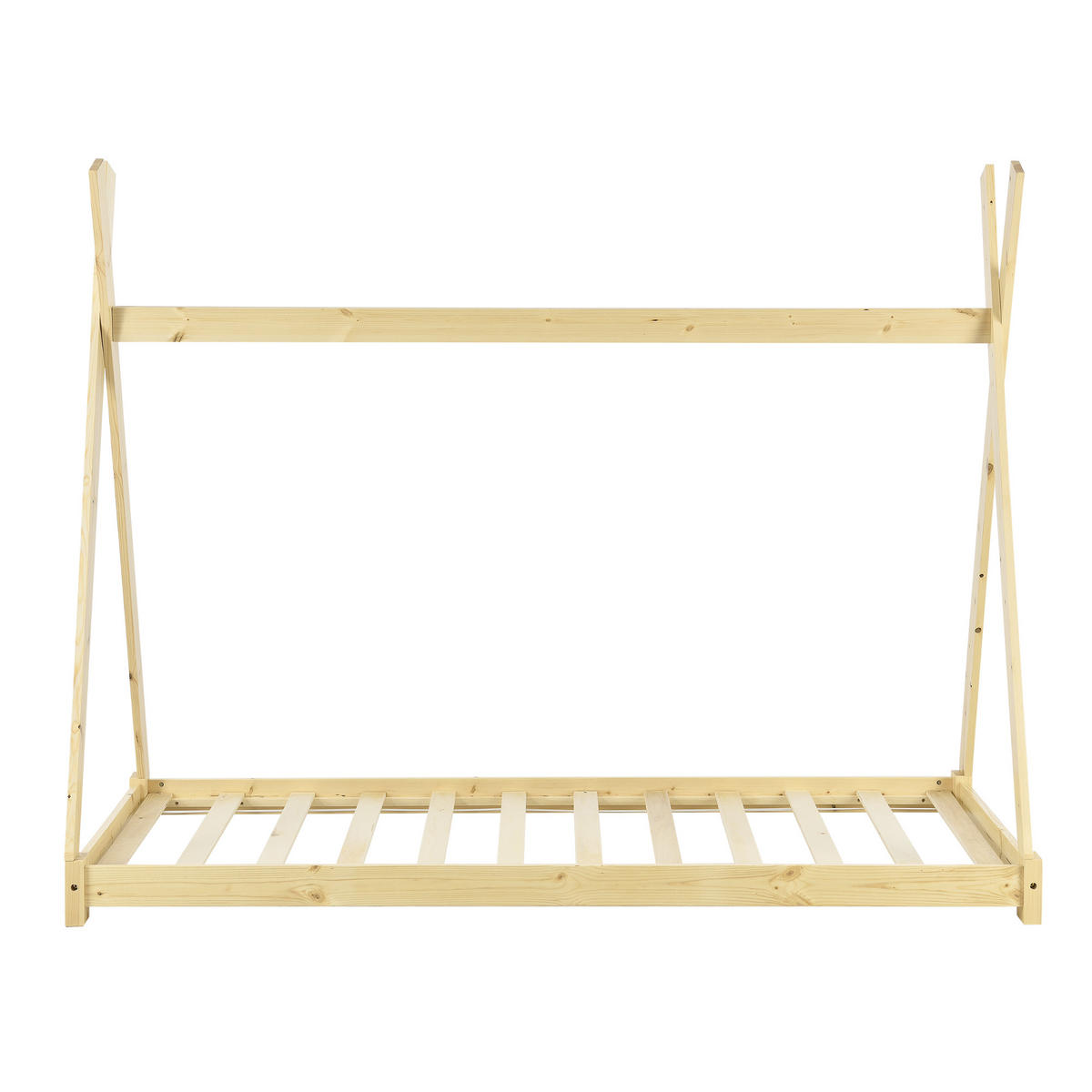 KINDERBETT Onejda - Naturfarben, Holz (90/200cm) - [en.casa]